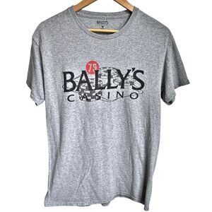 Bally’s Casino Short Sleeve Gray Crewneck Graphic Tee. Medium.